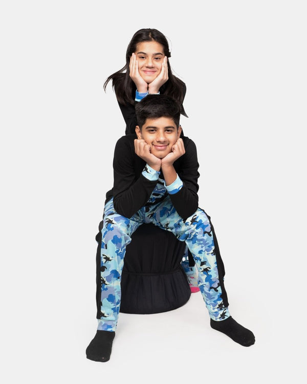 noroze Black Skull Gaming Print Pyjamas