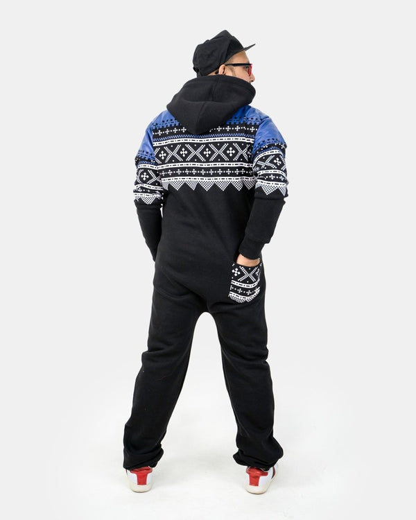Noroze Black Stylish Aztec Mens Onesie