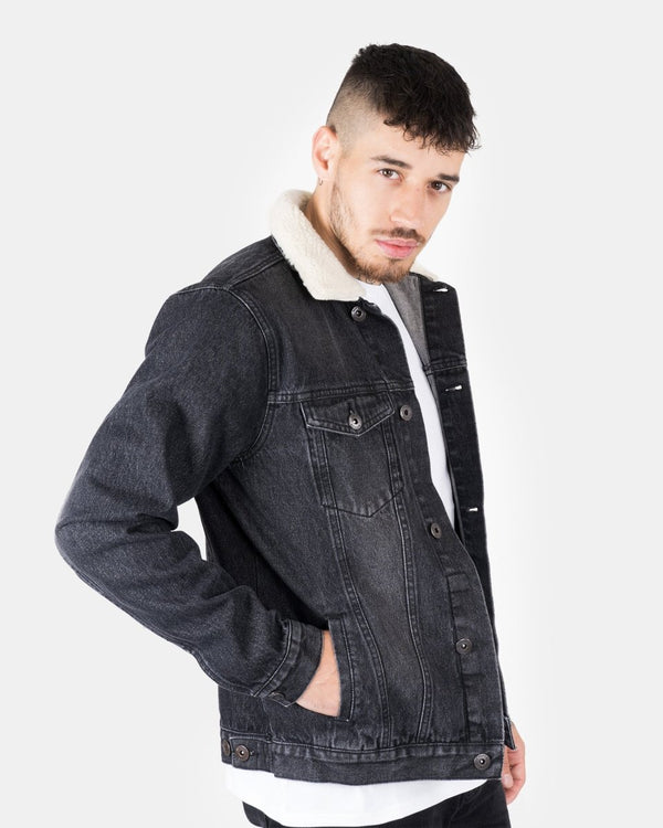 Noroze Black Western Style Denim Jacket