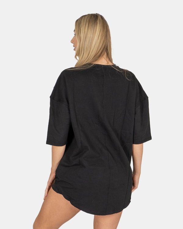 Noroze Black Women Loose Baggy Oversized T-Shirt