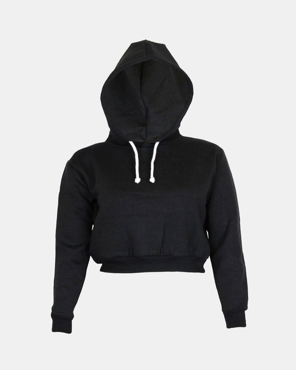 Noroze Black Women's Plain Long-Sleeve Hoodie