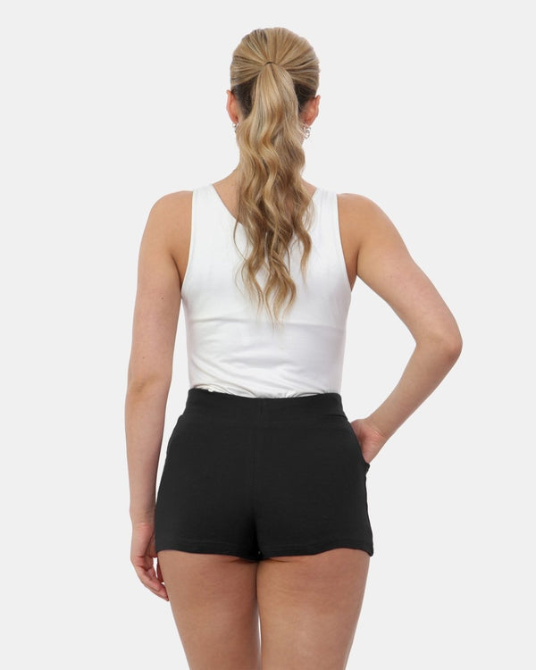 Noroze Black Womens Cotton Shorts