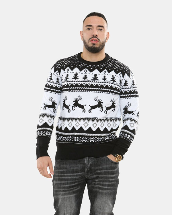 noroze Black Xmas Tree Crewneck Sweatshirt
