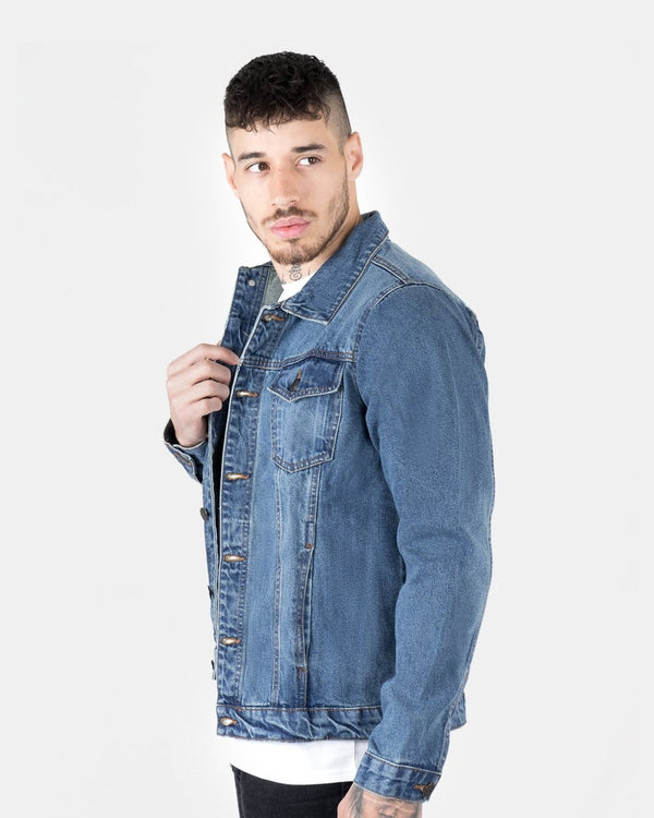 Noroze Blue Classic Washed Denim Jacket