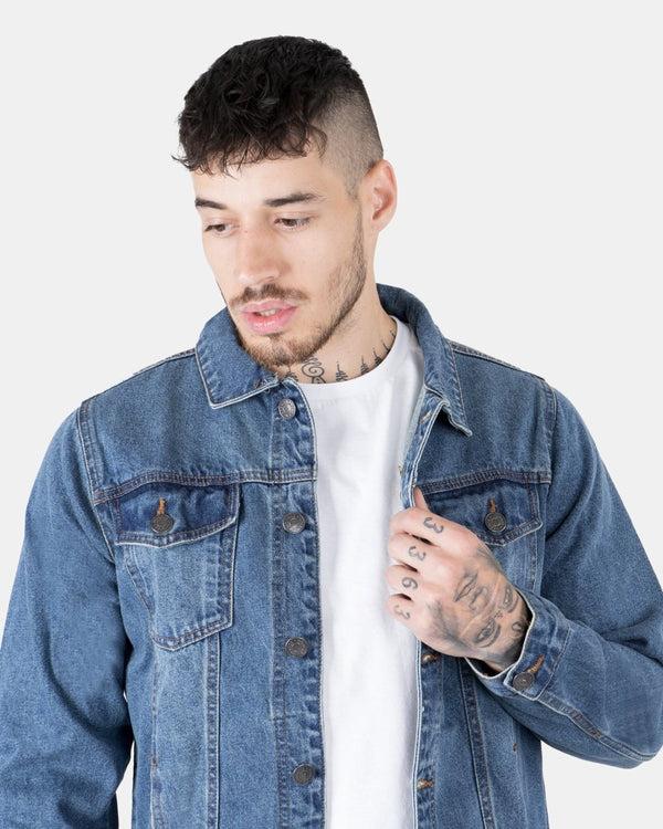 Noroze Blue Classic Washed Denim Jacket