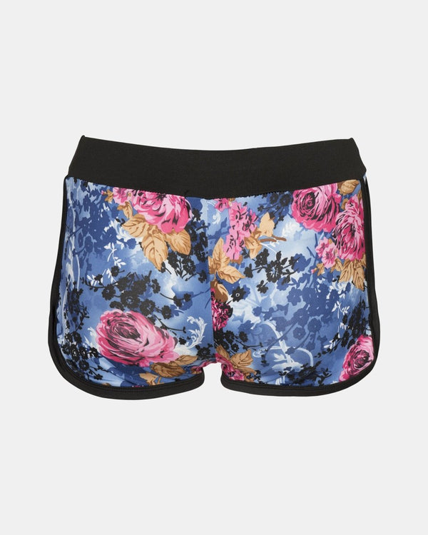 Noroze Blue Floral Print Casual Shorts