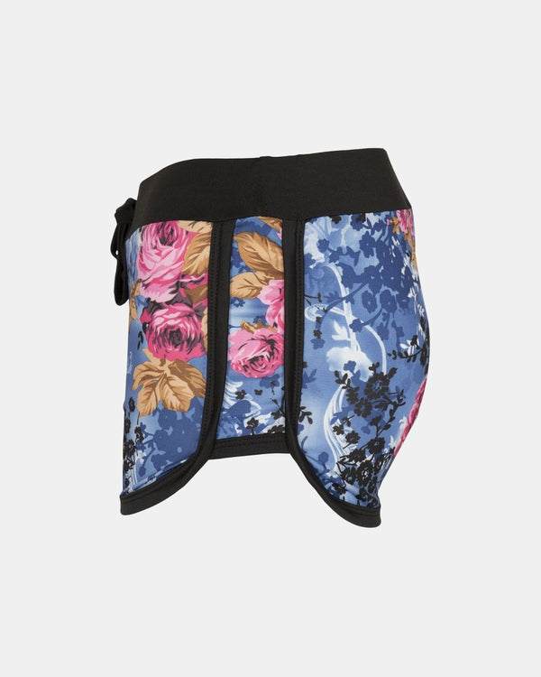 Noroze Blue Floral Print Casual Shorts