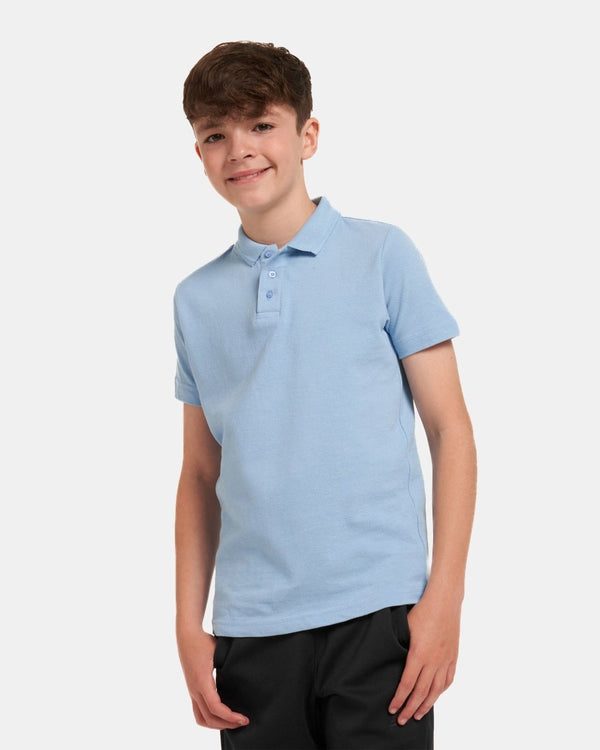 Noroze Blue Kids Plain Polo Shirt