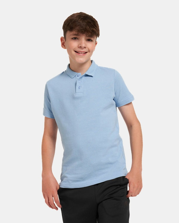Noroze Blue Kids Plain Polo Shirt
