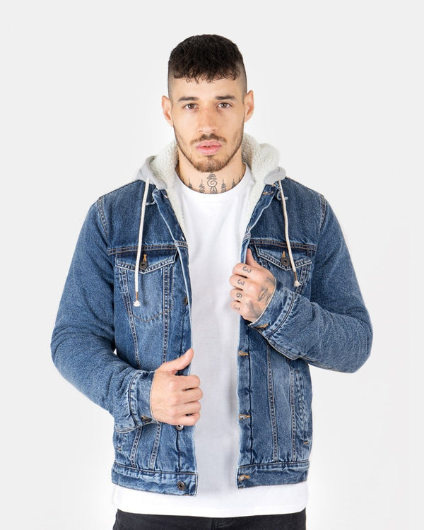 noroze Blue Trucker Denim Long Sleeve Jacket