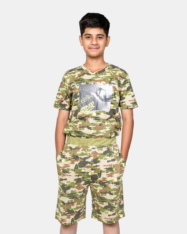 noroze Boys Aop Shark Print T-Shirt