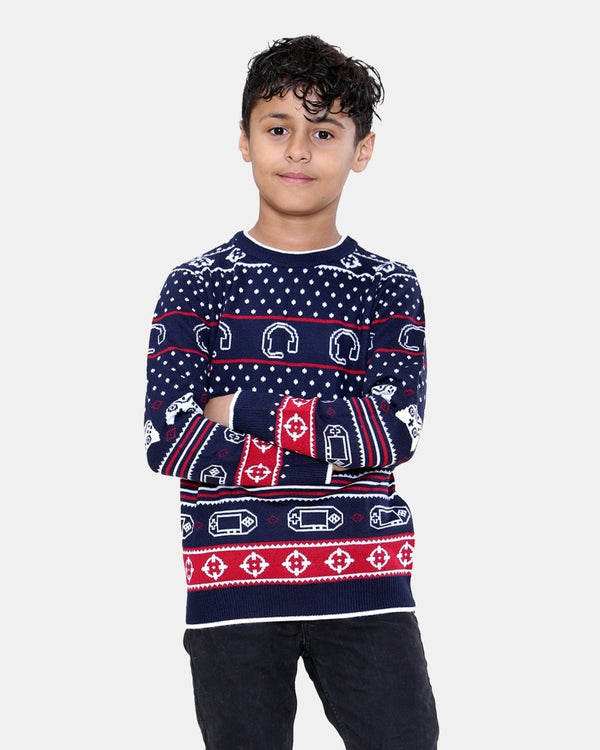 noroze Boys Headphone Controller Red Jumper