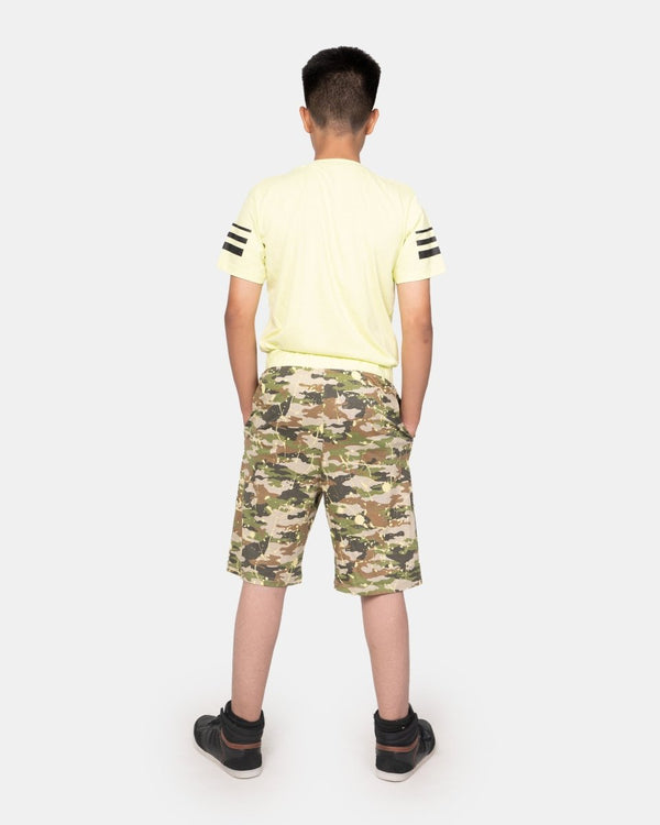 Noroze Boys Lime Green Shark Print T-Shirt