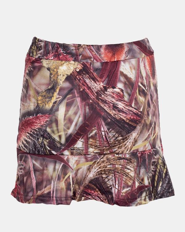 noroze Brown Girls High Waist Floral Mini Skirt