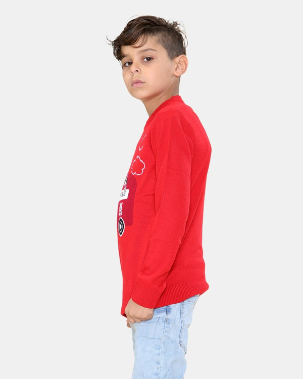 Noroze Bus Red Kids Christmas Jumpers