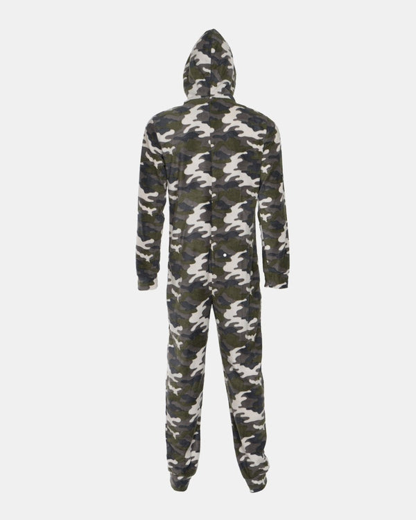 Noroze Camo Green Kids One Zip Onesie