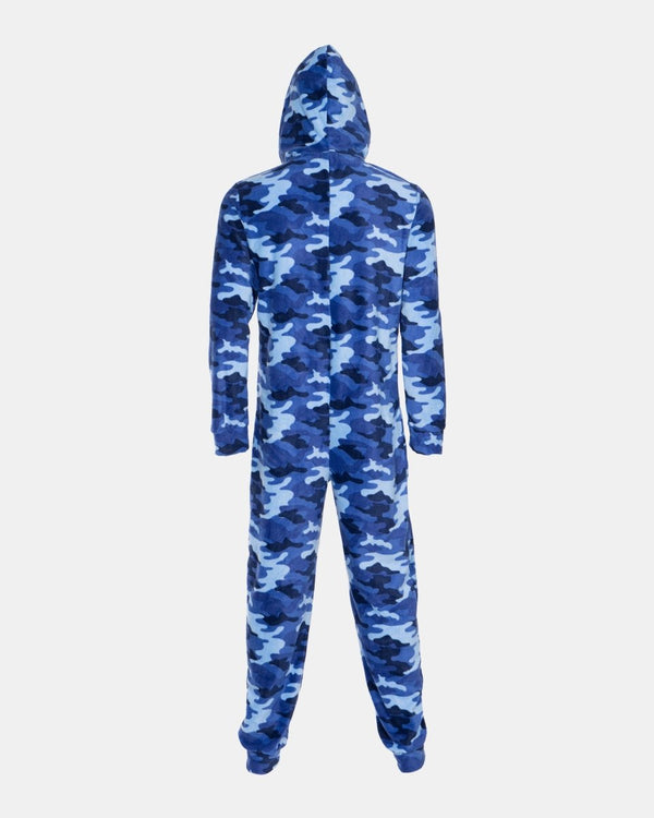 Noroze Camo Royal Blue Kids One Zip Onesie