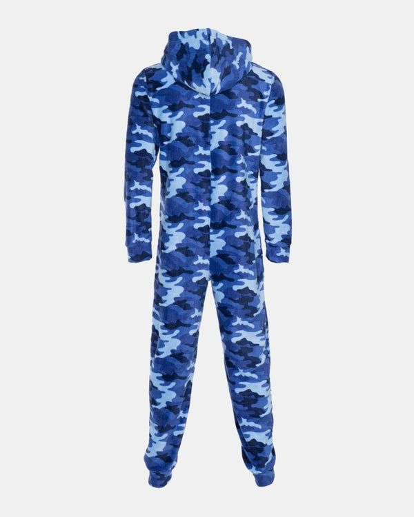 Noroze Camo Royal Blue Kids One Zip Onesie