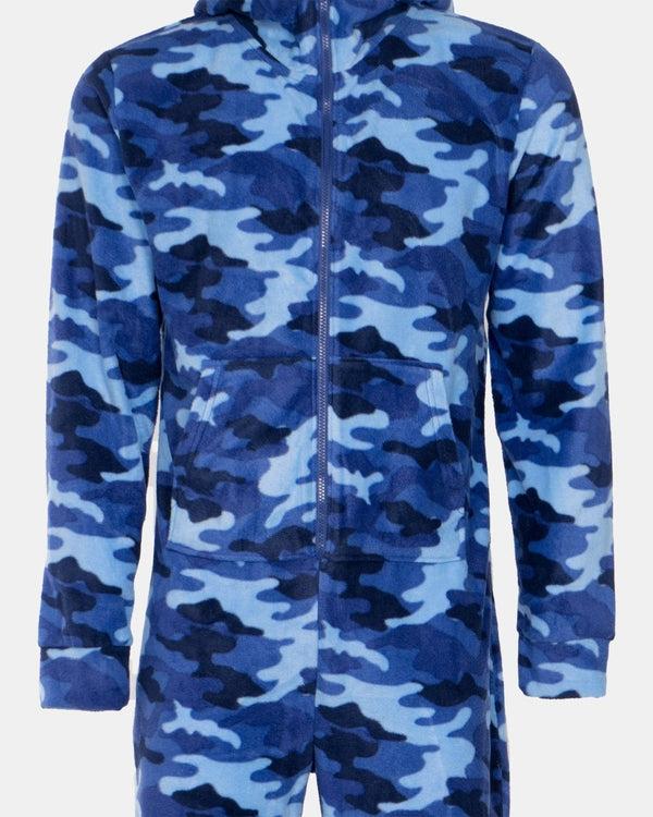 Noroze Camo Royal Blue Kids One Zip Onesie