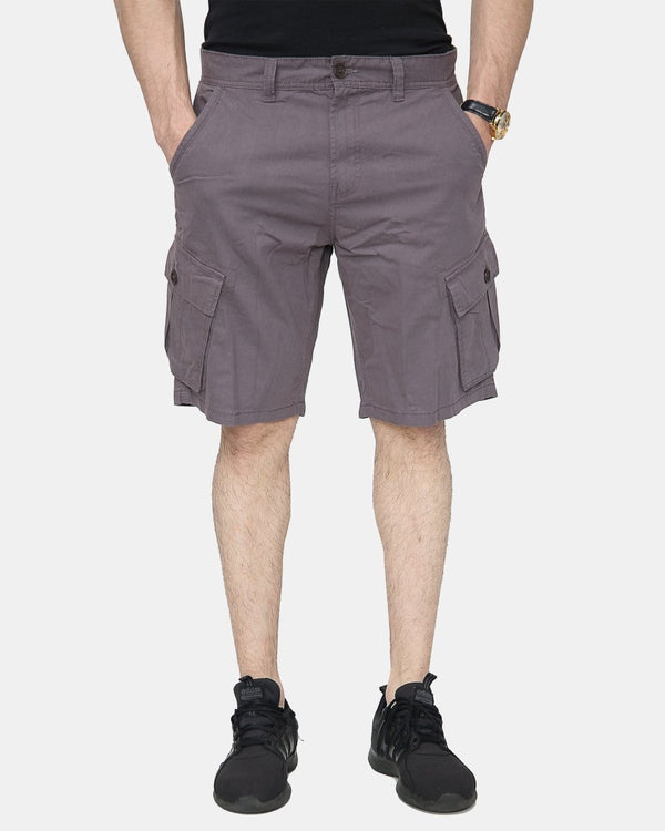 Noroze Charcoal Knee Length Cargo Shorts
