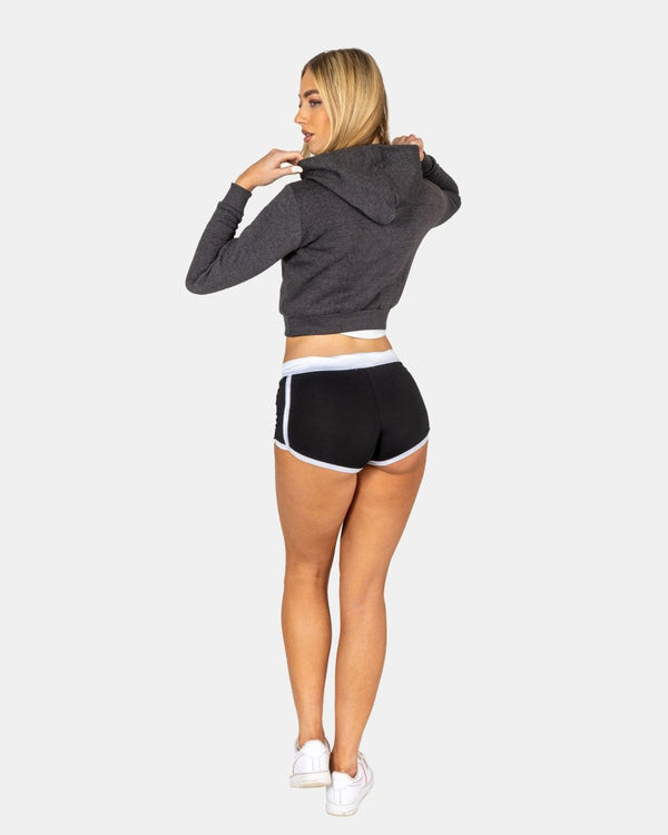 Noroze Charcoal Women's Plain Long-Sleeve Hoodie