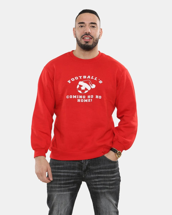 noroze Coming HO HO Mens Red Xmas Jumpers