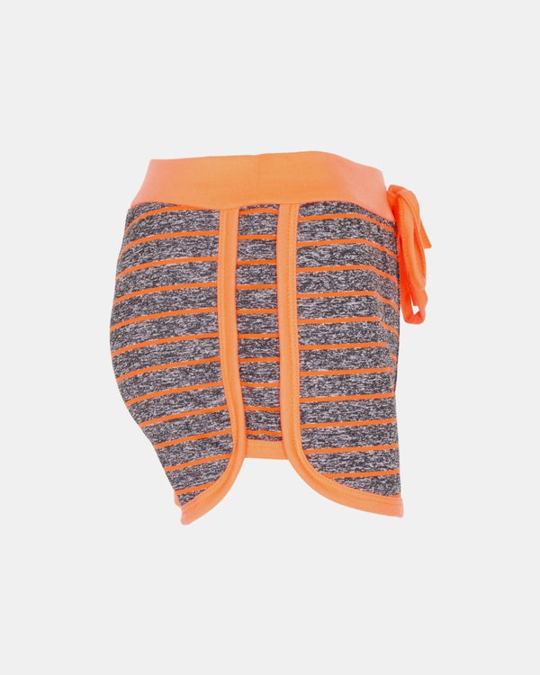 Noroze Coral Stripe Gym Fleck Summer Shorts