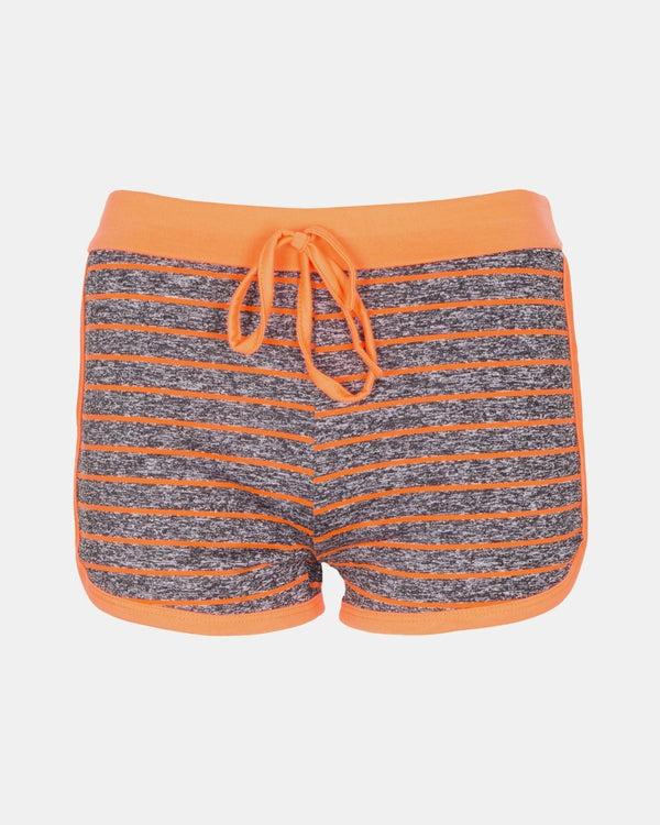 noroze Coral Stripe Gym Fleck Summer Shorts