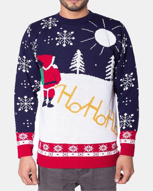 noroze Cream Ho Ho Santa Printed Jumper