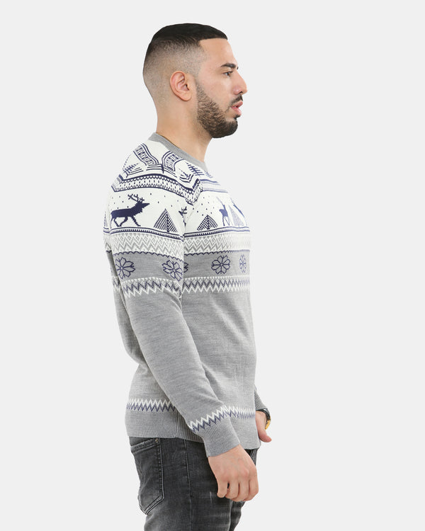 Noroze Cream Moose Knitted Men’s Xmas Jumper