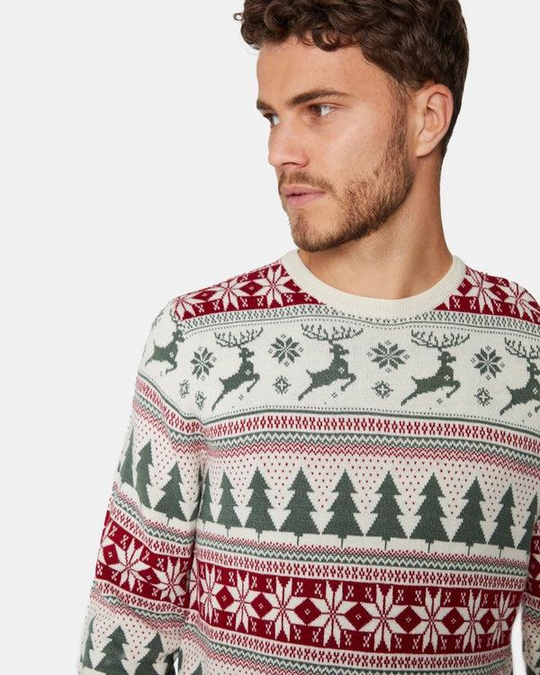 Noroze Cream Retro Christmas Jumper