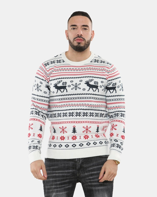 noroze Cream Xmas Tree Crewneck Sweatshirt