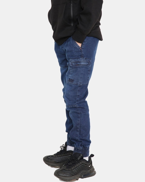 Noroze D-Blue Casual Retro Denim Pants