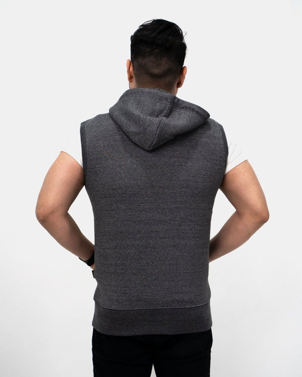 Noroze Dark Grey Casual Zip-Up Men's Hoodie