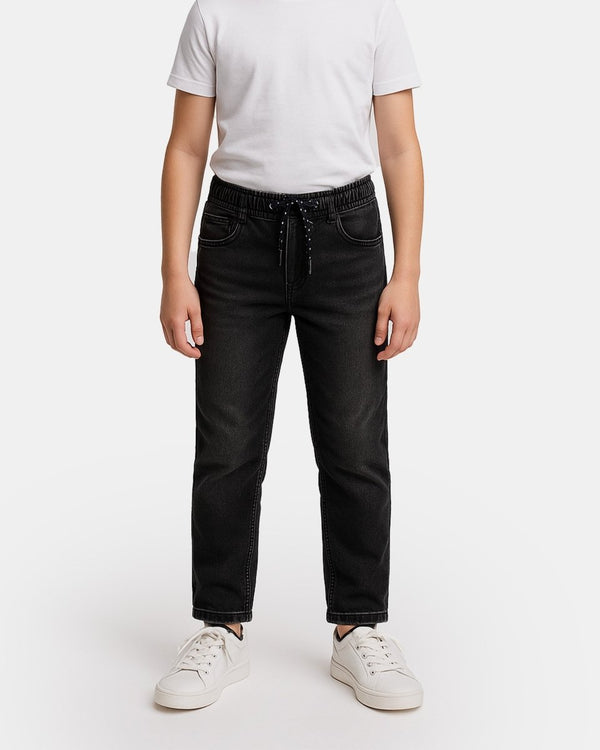 noroze Denim Black Casual Retro Kids Jeans