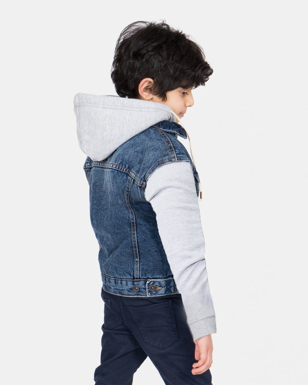 Noroze Denim Blue Long Fleece Sleeves Jacket