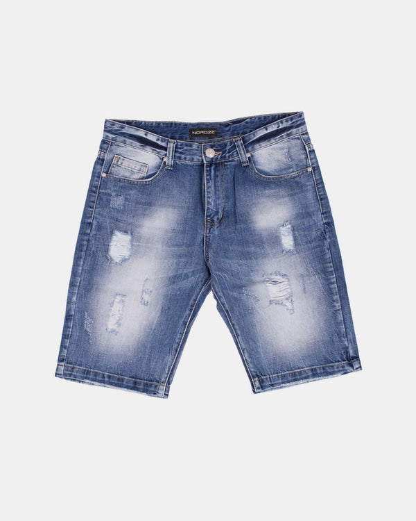 Noroze Denim Blue Regular Summer-Fit Shorts