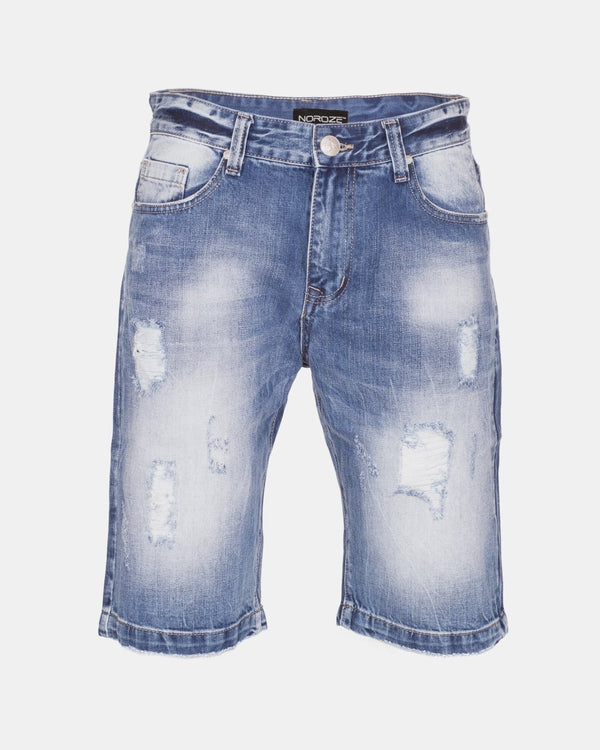 Noroze Denim Blue Regular Summer-Fit Shorts