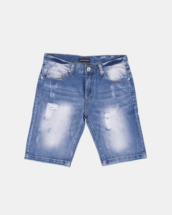 Noroze Denim Blue Regular Summer-Fit Shorts