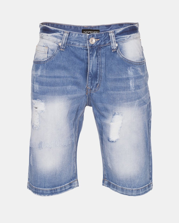 noroze Denim Blue Regular Summer-Fit Shorts