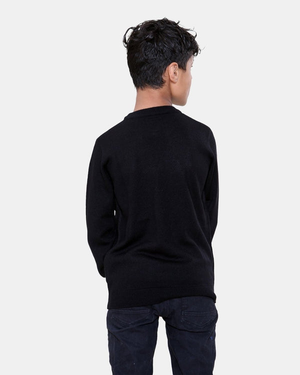 Noroze Dinosaur Hat Black Kids Christmas Jumper