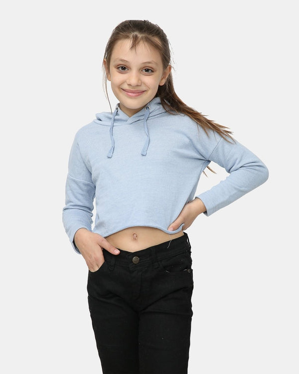 noroze Dusk Blue Girl's Long-Sleeve Hoodie