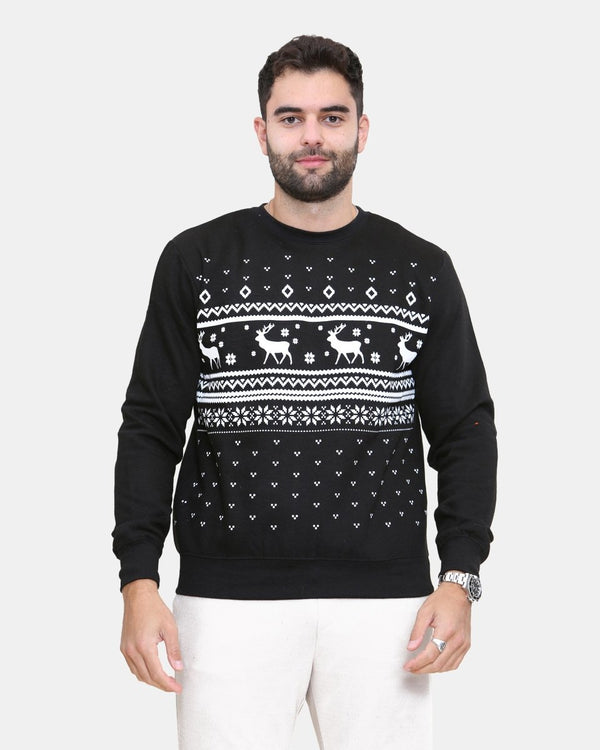 noroze Fairisle Black Mens Christmas Jumper
