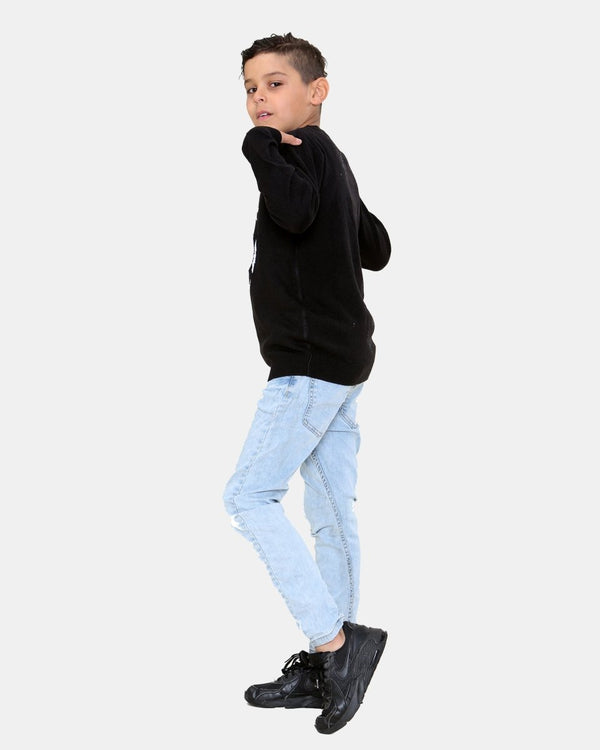 Noroze Football Black Kids Christmas Jumper