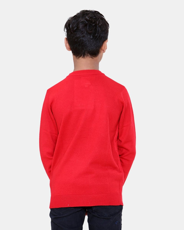 Noroze Football Red Kids Christmas Jumper