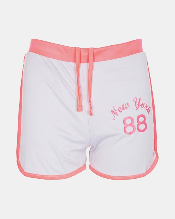 noroze Girls Grey New York Print Shorts