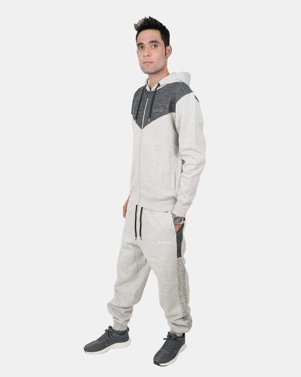 Noroze Grey Black Contrast Mens Tracksuit