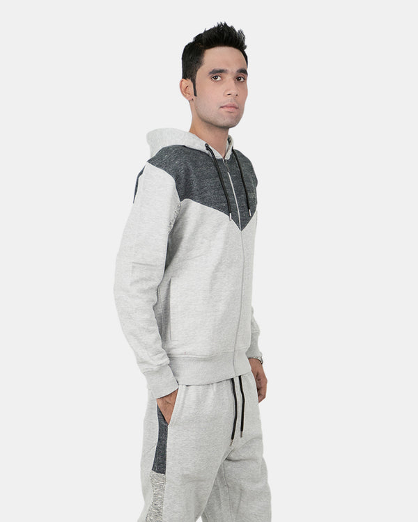 noroze Grey Black Contrast Mens Tracksuit