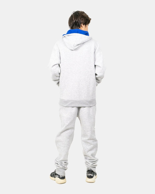 Noroze Grey/Blue Contrast Fleece Tracksuit