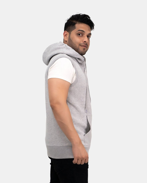 Noroze Grey Casual Zip-Up Men's Hoodie
